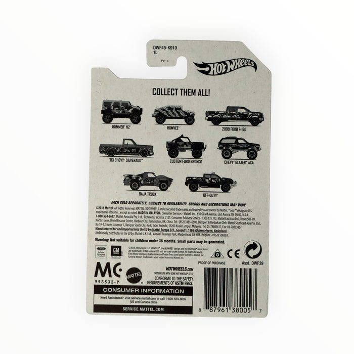 Hot Wheels Chevy Blazer 4X4 - Camouflage Trucks (2017) 6/8