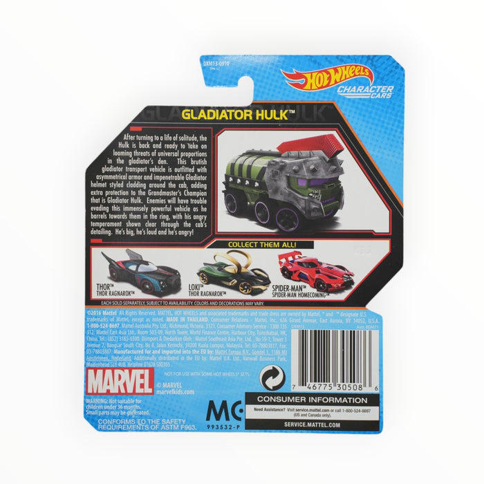 Hot Wheels Gladiator Hulk - Character Cars (2017)