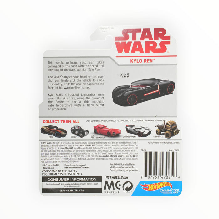 Hot Wheels Kylo Ren - Character Cars