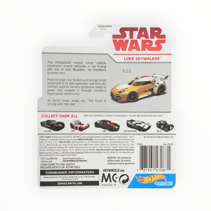 Hot Wheels Luke Skywalker - Character Cars