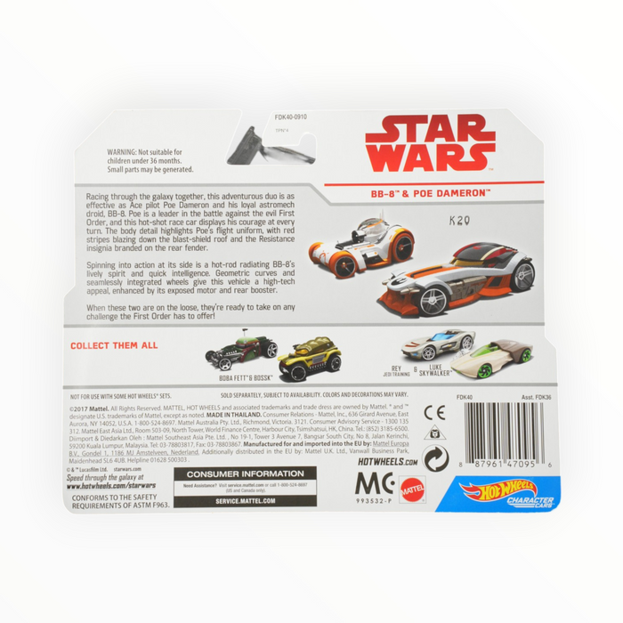 Hot Wheels BB-8 / Poe Dameron - Character Cars (2018)