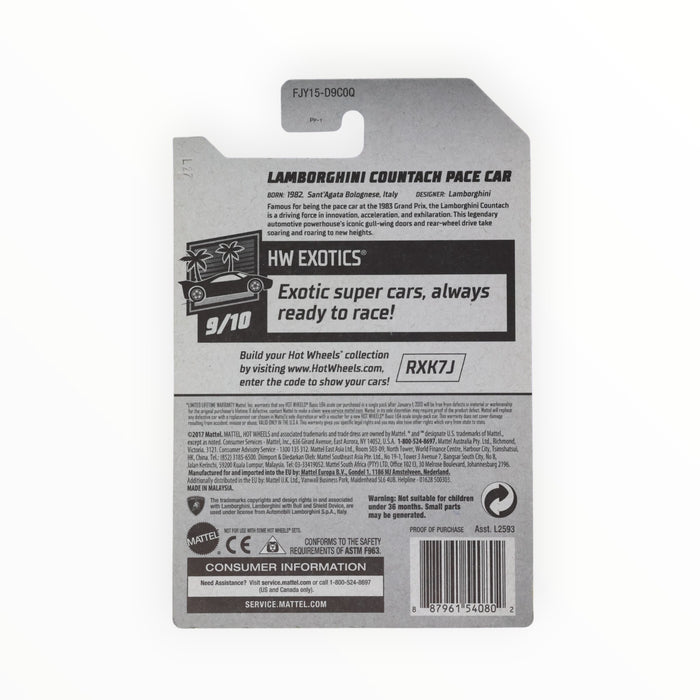 Hot Wheels Lamborghini Countach Pace Car - Mainline (2018) 316/365