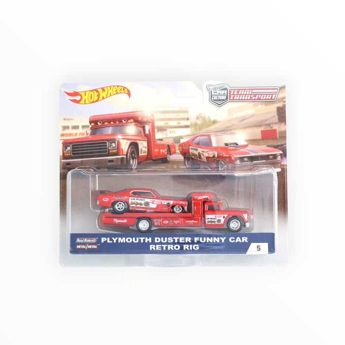 Hot Wheels Plymouth Duster Funny Car / Retro Rig - Car Culture: Team Transport (2018) #5