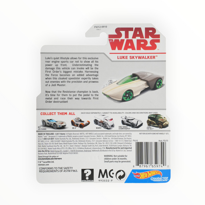 Hot Wheels Luke Skywalker (The Last Jedi) Character Cars