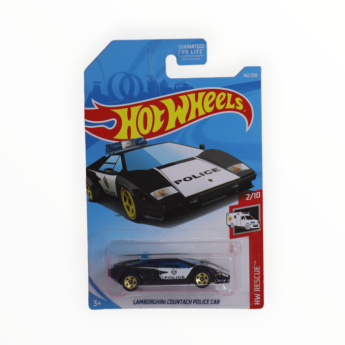 Hot Wheels Lamborghini Countach Police Car - Mainline (2019) 142/250