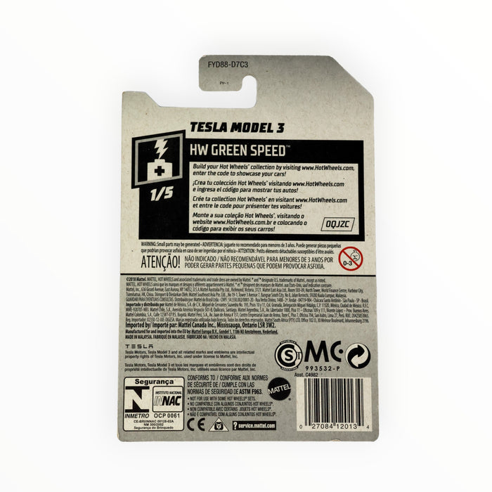 Hot Wheels Tesla Model 3 - Mainline (2019) 174/250