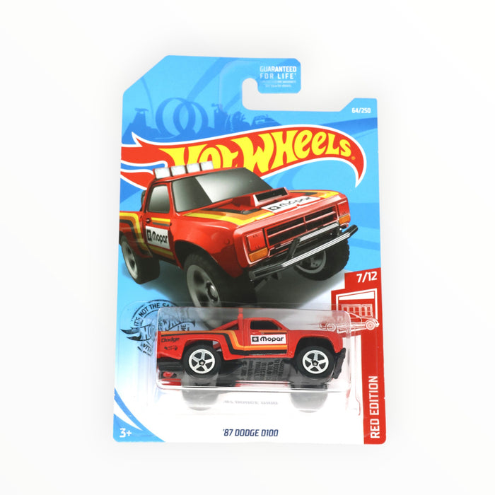 Hot Wheels '87 Dodge D100 (Red Edition) Mainline (2019) 64/250