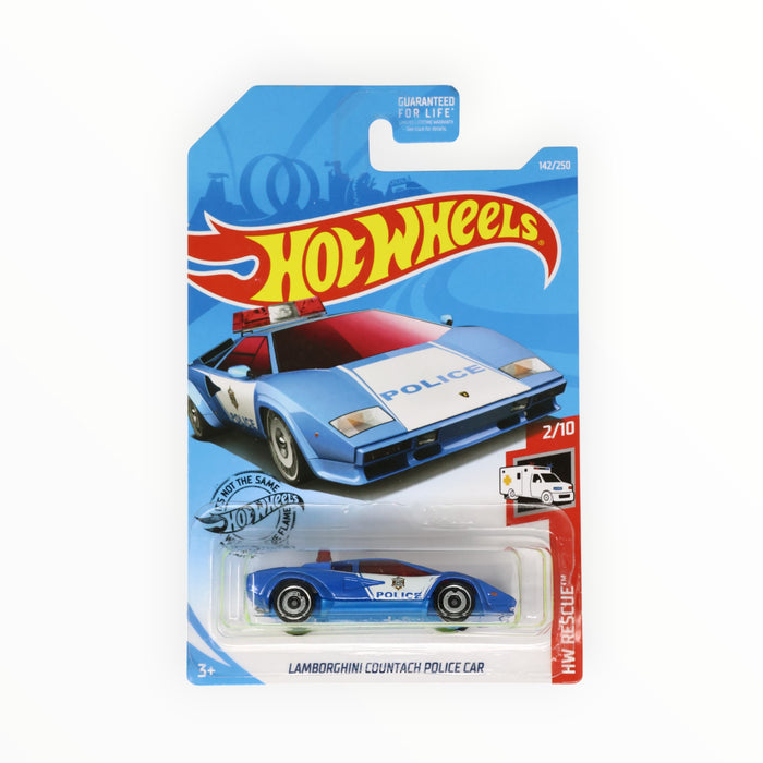 Hot Wheels Lamborghini Countach Police Car - Mainline (2019) 142/250