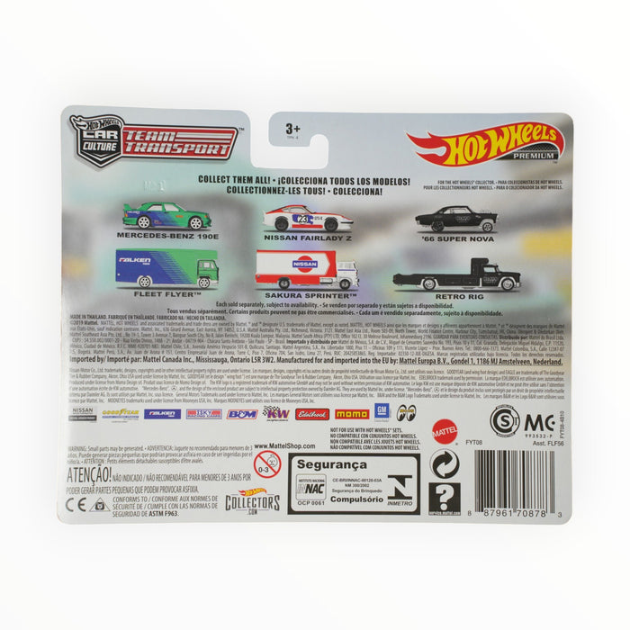 Hot Wheels Mercedes-Benz 190E / Fleet Flyer - Car Culture: Team Transport (2019) #10
