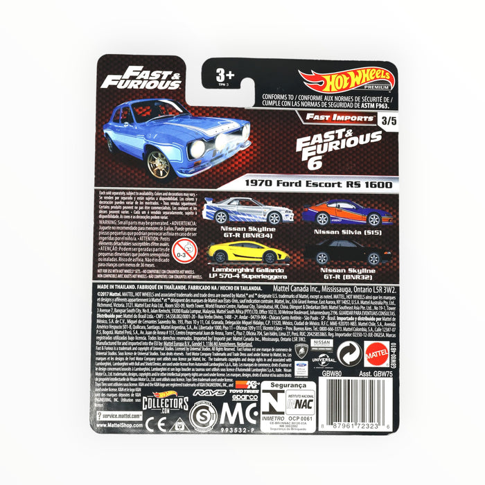 Hot Wheels 1970 Ford Escort RS 1600 - Fast & Furious Premium (2019)