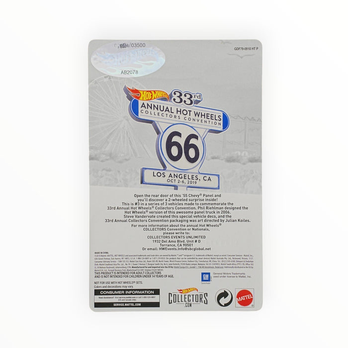 Hot Wheels '55 Chevy Panel with Bike - Collectors Convention (2019)