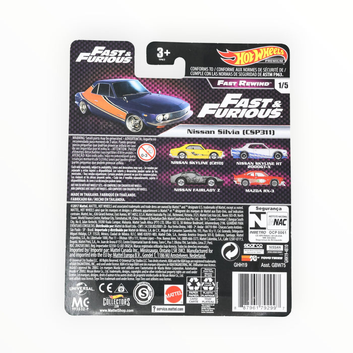 Hot Wheels Nissan Silvia (CSP311) - Fast & Furious Premium (2019)