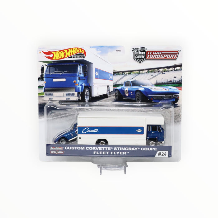 Hot Wheels Custom Corvette Stingray Coupe / Fleet Flyer - Car Culture: Team Transport (2020) #24