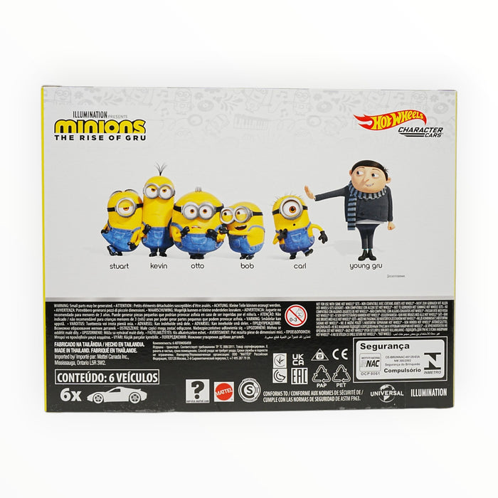 Hot Wheels Minions: The Rise of Gru 6-Pack - Character Cars (2020)
