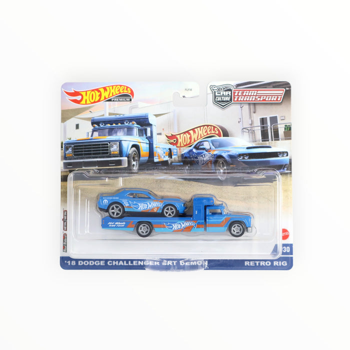 Hot Wheels '18 Dodge Challenger SRT Demon / Retro Rig - Car Culture: Team Transport (2021) #30