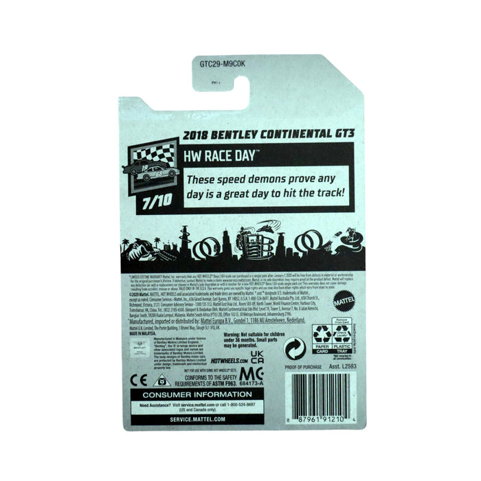 Hot Wheels 2018 Bentley Continental GT3 - Mainline (2021) 133/250