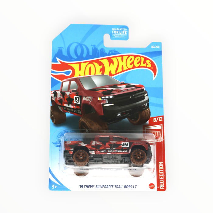 Hot Wheels '19 Chevy Silverado Trail Boss LT (Red Edition) Mainline (2021) 80/250