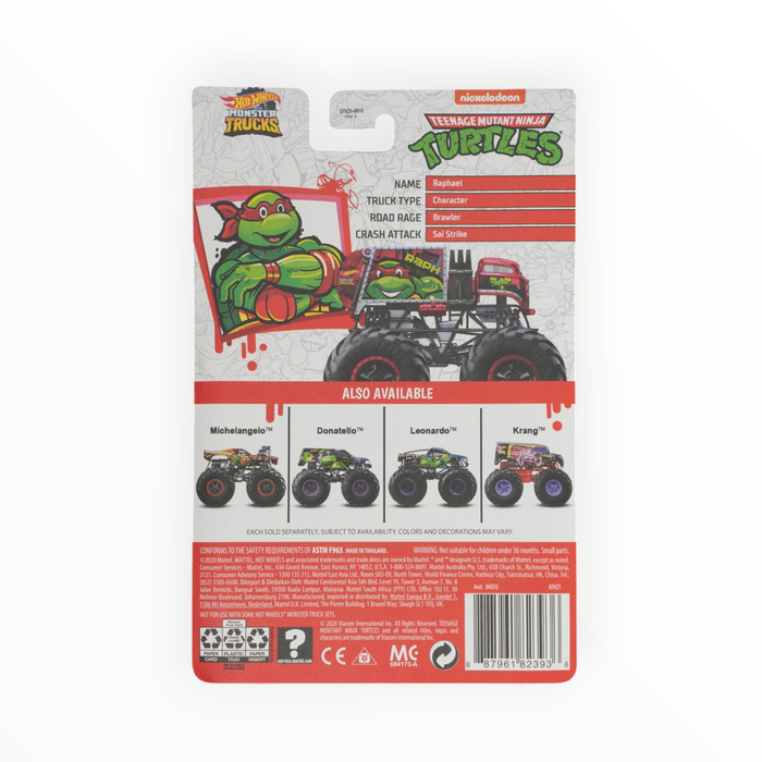 Hot Wheels Will Trash It All (Raphael) Monster Trucks: TMNT (2021) 4/5