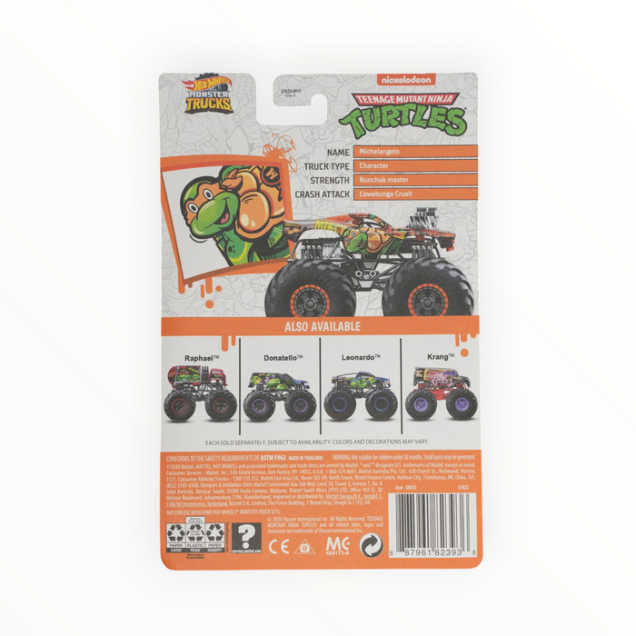 Hot Wheels Rodger Dodger (Michelangelo) Monster Trucks: TMNT (2021) 3/5