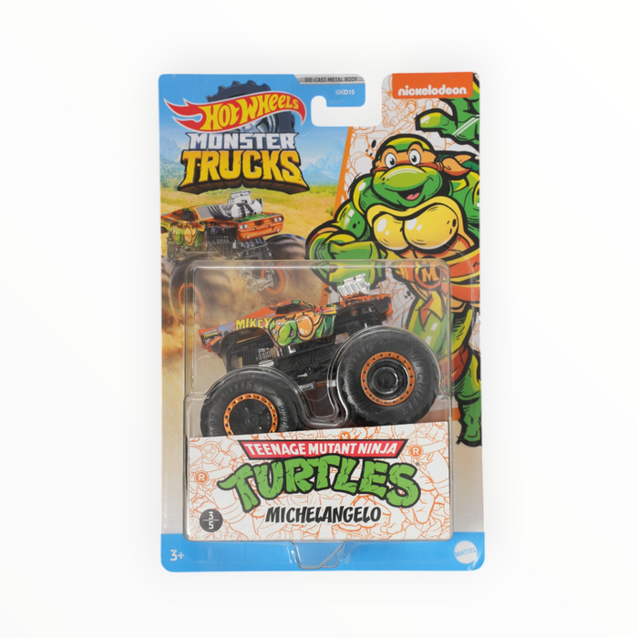 Hot Wheels Rodger Dodger (Michelangelo) Monster Trucks: TMNT (2021) 3/5
