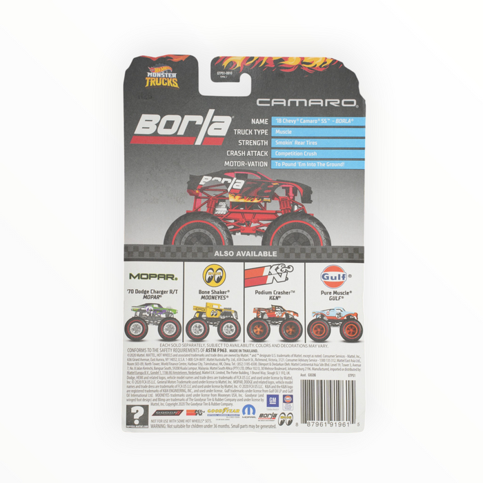 Hot Wheels '18 Chevy Camaro SS (Borla) Monster Trucks: Racing (2020) 5/5