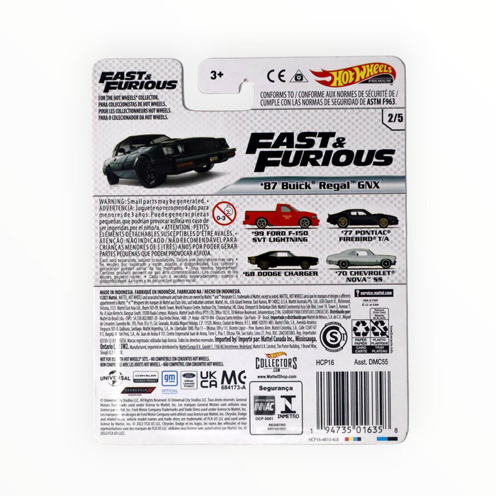 Hot Wheels '87 Buick Regal GNX (Fast & Furious) Entertainment (2022)