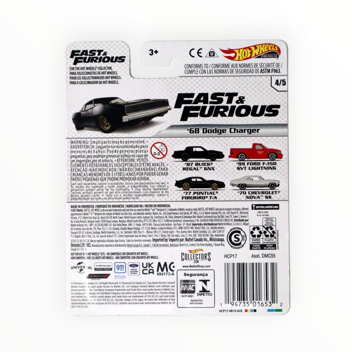 Hot Wheels '68 Dodge Charger (Fast & Furious) Entertainment (2022)
