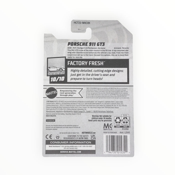 Hot Wheels Porsche 911 GT3 - Mainline (2022) 199/250