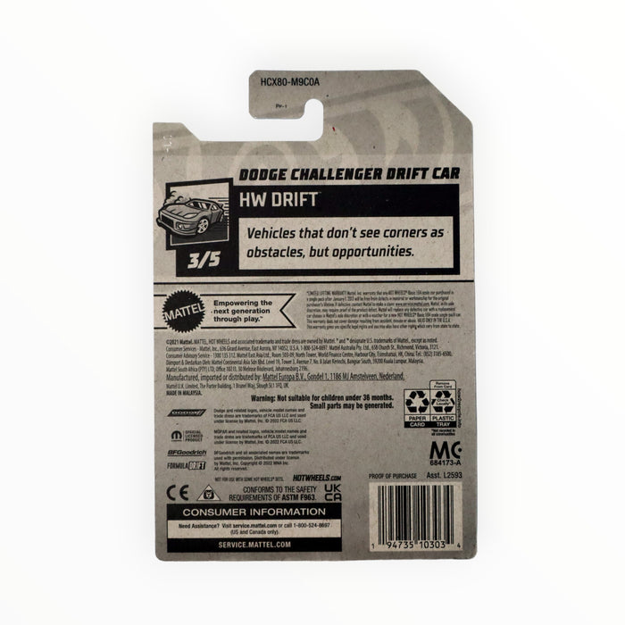 Hot Wheels Dodge Challenger Drift Car - Mainline (2022) 207/250