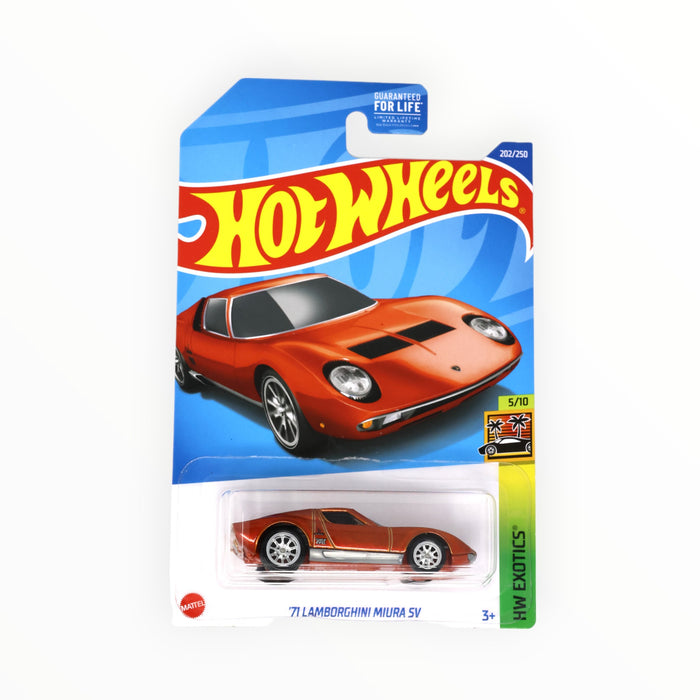 Hot Wheels '71 Lamborghini Miura SV (Super Treasure Hunt) Mainline (2022) 202/250