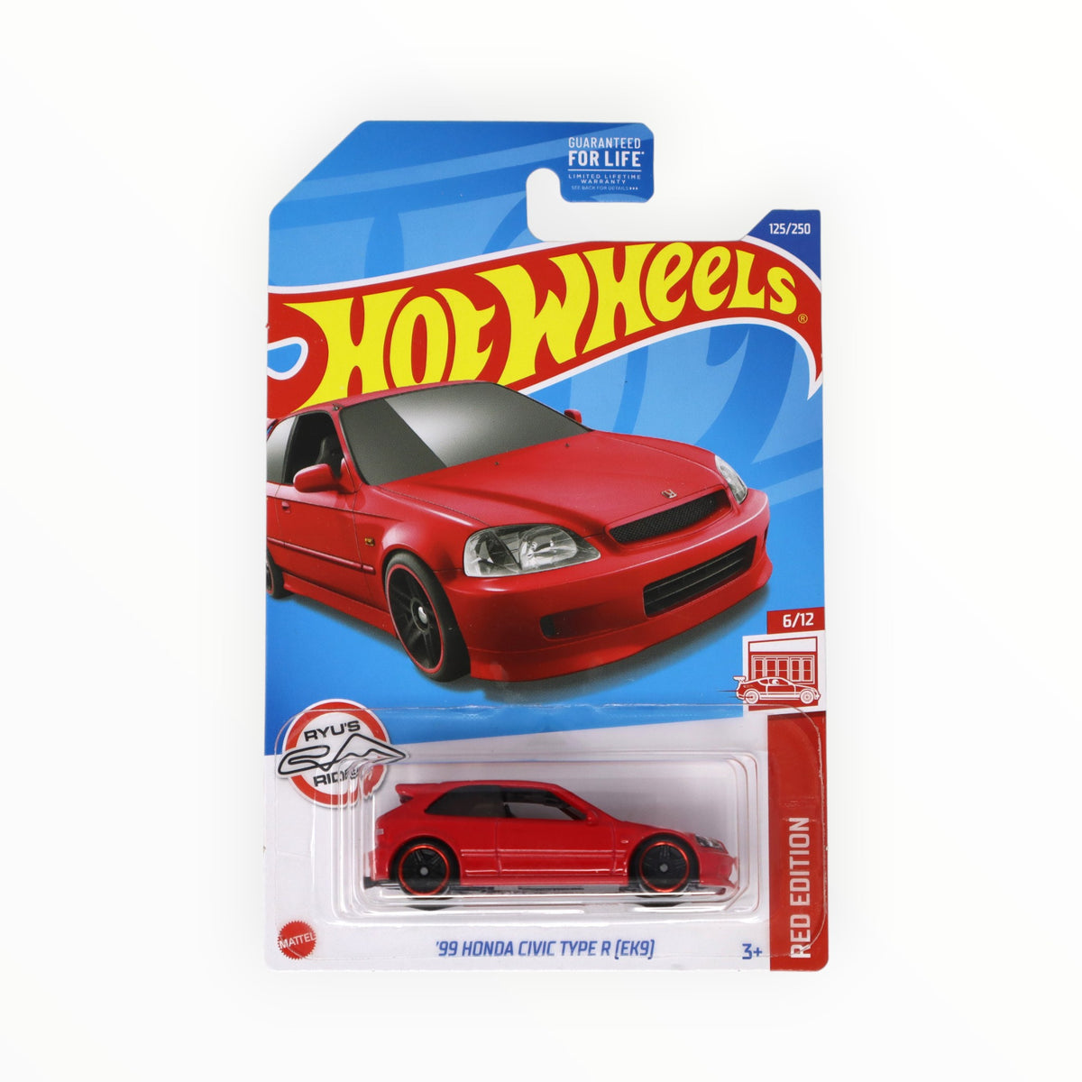 Hot Wheels '99 Honda Civic Type R (EK9) (Red Edition) Mainline