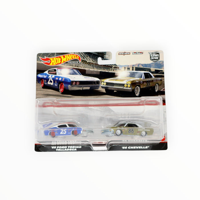 Hot Wheels '69 Ford Torino Talladega / 66 Chevelle - Car Culture 2-Packs (2022)