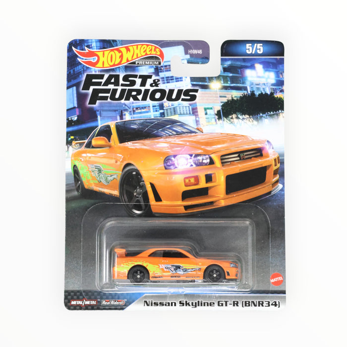 Hot Wheels Nissan Skyline GT-R (BNR34) - Fast & Furious Premium (2023) 5/5