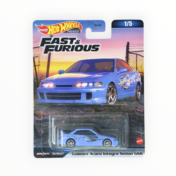 Hot Wheels Custom Acura Integra Sedan GSR - Fast & Furious Premium (2023)