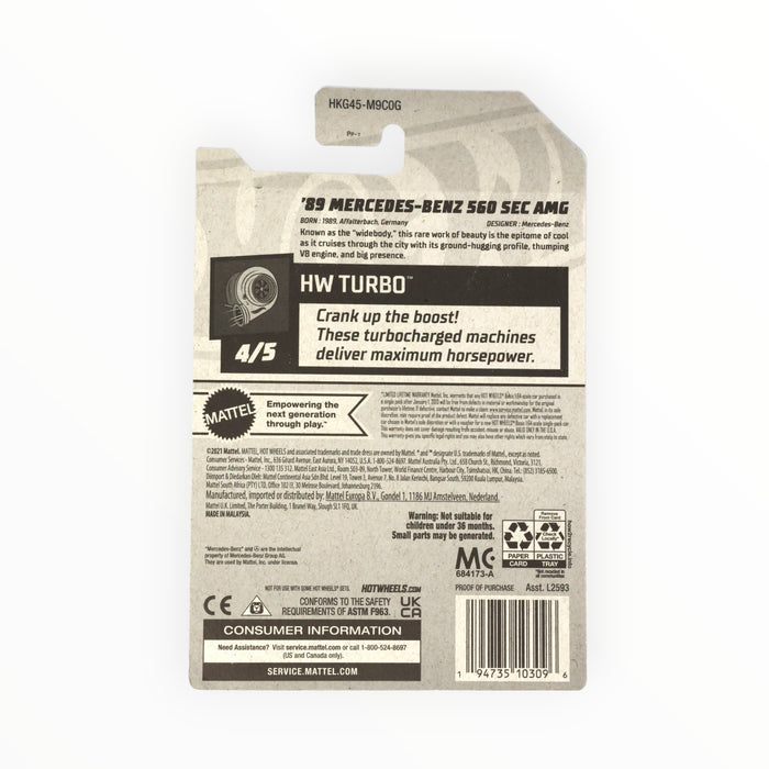 Hot Wheels '89 Mercedes-Benz 560 SEC AMG - Mainline (2023) 150/250