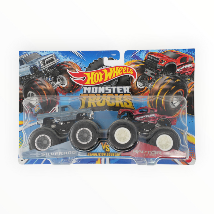 Hot Wheels 1983 Chevy Silverado vs. 2017 Ford Raptor - Monster Trucks (2023)