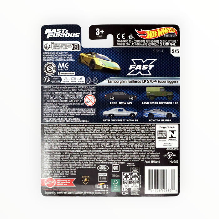Hot Wheels Lamborghini Gallardo LP 570-4 Superleggera - Fast & Furious Premium (2023) 5/5