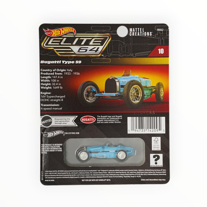 Hot Wheels Bugatti Type 59 - Elite 64 (2024) #10