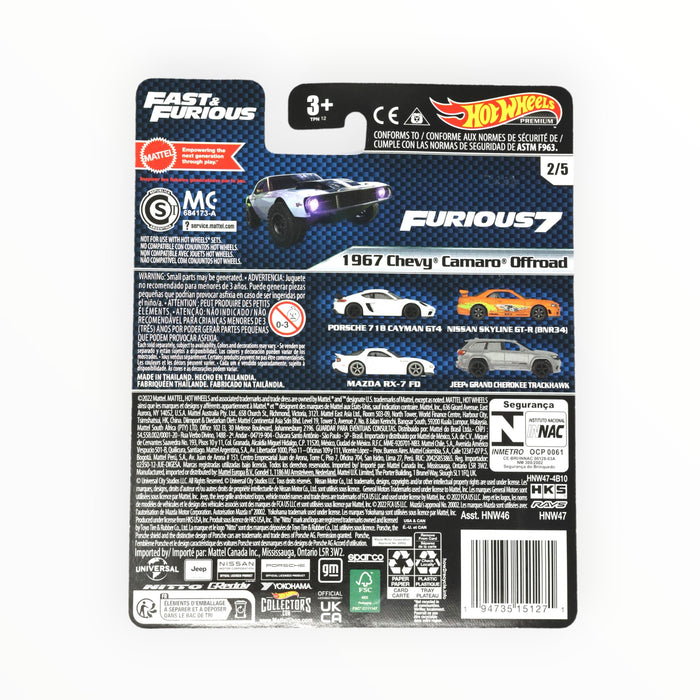 Hot Wheels 1967 Chevy Camaro Offroad - Fast & Furious Premium (2023) 2/5