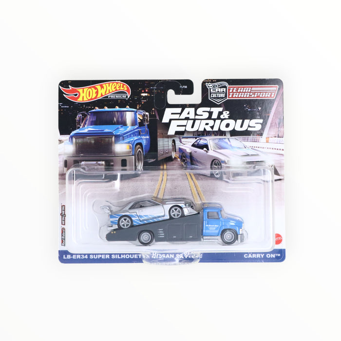 Hot Wheels LB-ER34 Super Silhouette Nissan Skyline / Carry On (Fast & Furious) Car Culture: Team Transport (2023)
