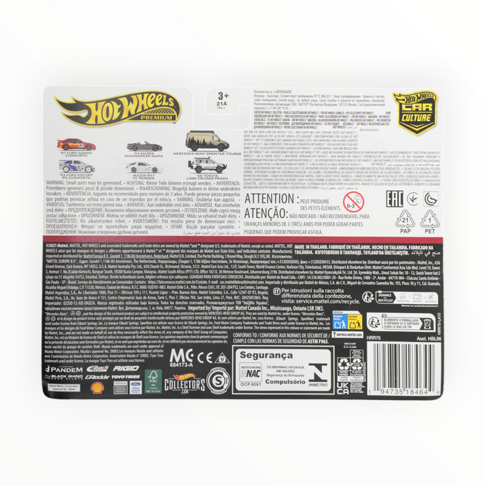 Hot Wheels '05 Toyota Land Cruiser Prado / Mercedes-Benz Sprinter Tourer - Car Culture 2-Packs (2024)
