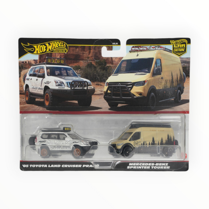 Hot Wheels '05 Toyota Land Cruiser Prado / Mercedes-Benz Sprinter Tourer - Car Culture 2-Packs (2024)