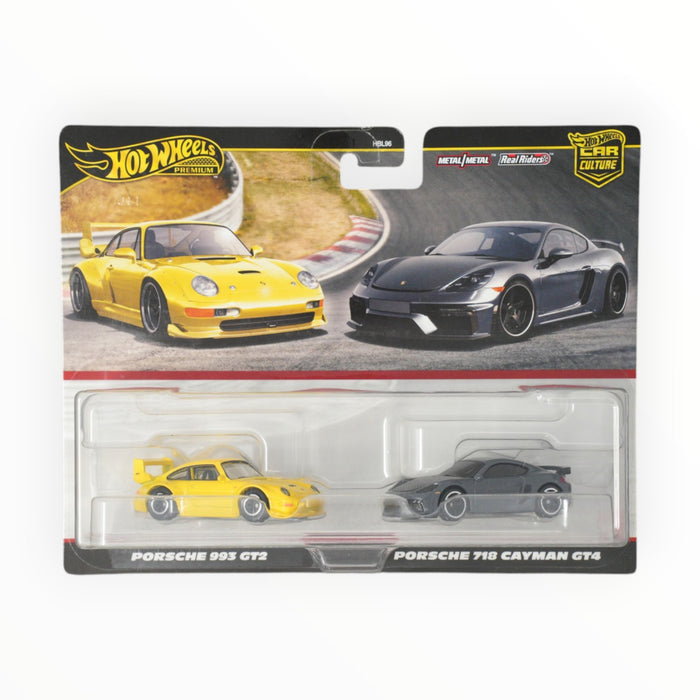 Hot Wheels Porsche 993 GT2 / Porsche 718 Cayman GT4 - Car Culture 2-Packs (2024)