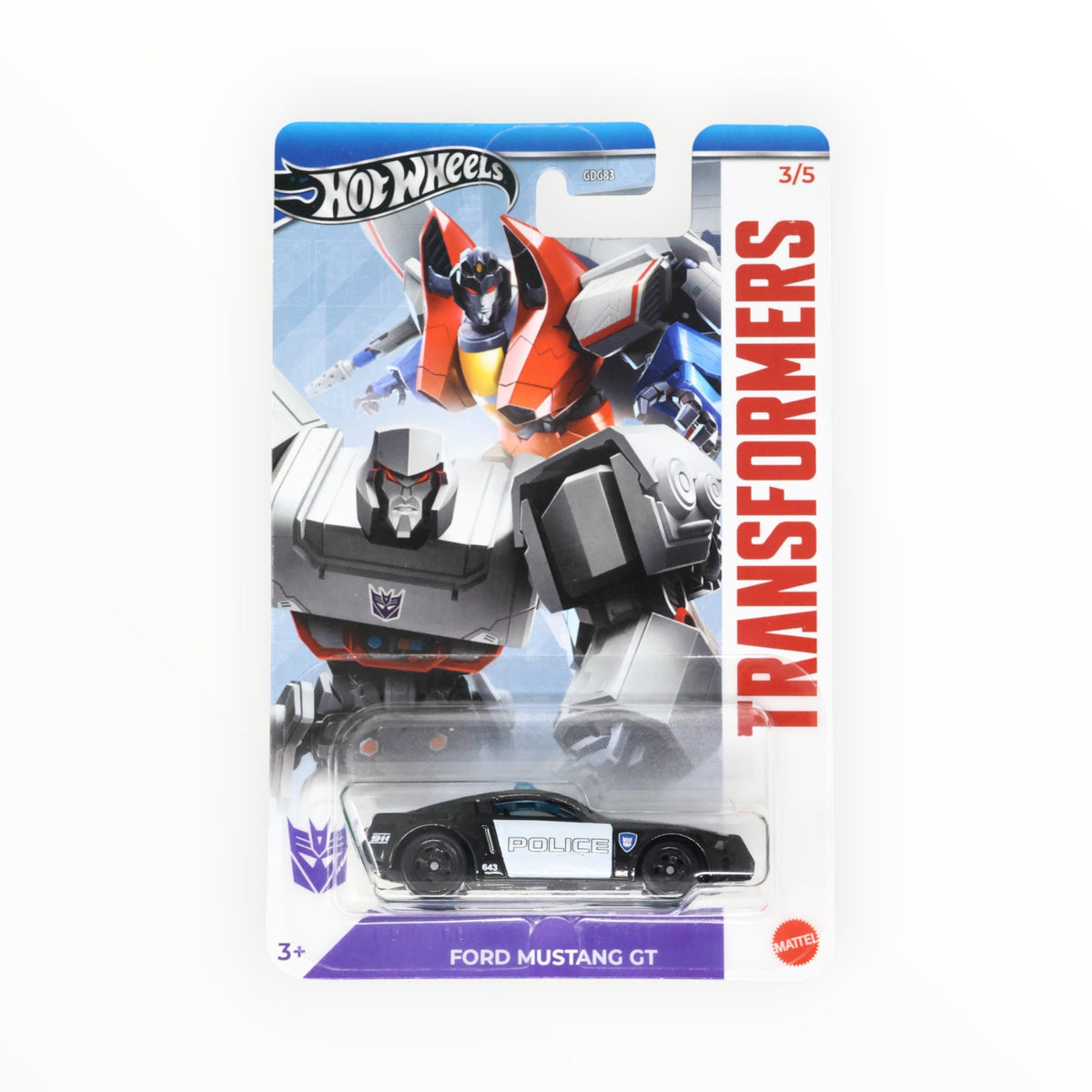 Hot Wheels Ford Mustang GT (Barricade) Transformers (2024) 3/5 — 99Diecast