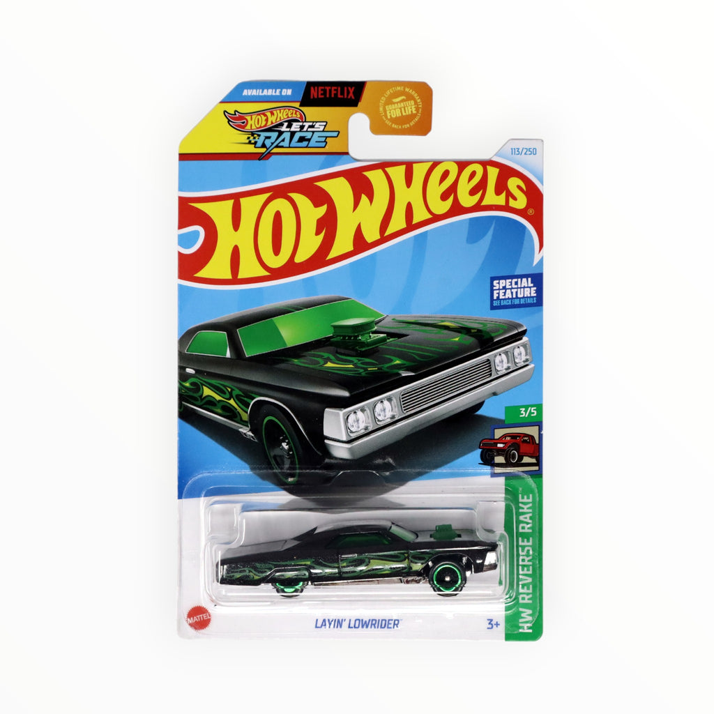Hot Wheels 2022 Layin' Lowrider Experimotors - #128/250, Light Blue (Mint Condition)