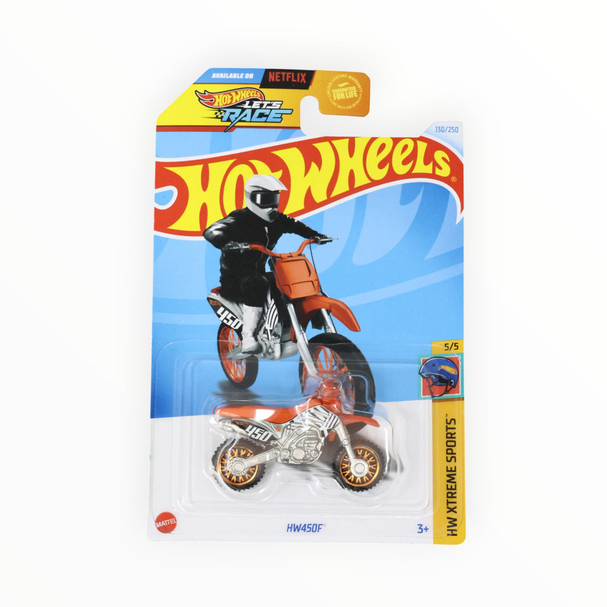 Hot Wheels HW450F #5/5 – Moto Motocross Orange, échelle 1/64 – Série Mainline 2024