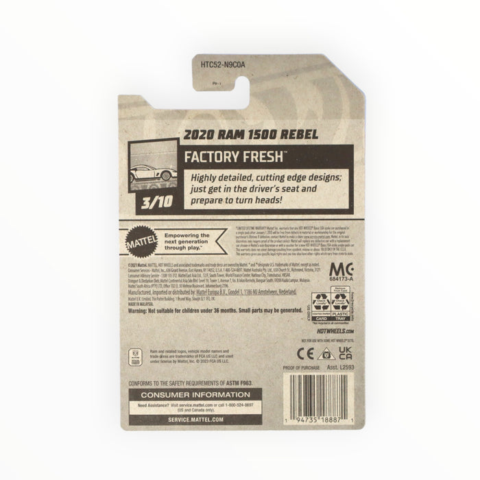 Hot Wheels 2020 Ram 1500 Rebel - Mainline (2024) 24/250