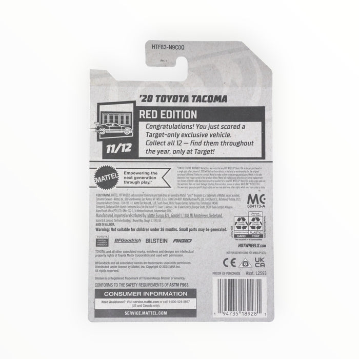 Hot Wheels '20 Toyota Tacoma (Red Edition) Mainline (2024) 198/250