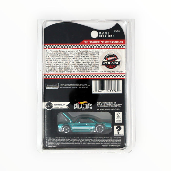 Hot Wheels 1968 Custom Plymouth Barracuda - RLC (2024)