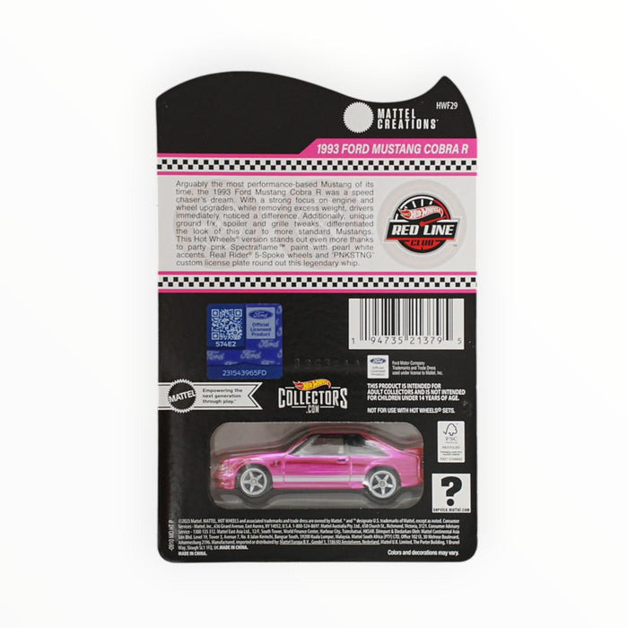 Hot Wheels 1993 Ford Mustang Cobra R - Collectors Nationals (2024)